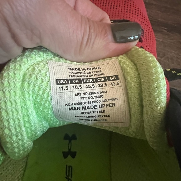 Under Armour Curry 2 Low “Energy” - Men’s Size 11.5, Rocket Red/Black - Picture 5 of 8